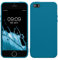 kwmobile Hülle kompatibel mit Apple iPhone SE (1.Gen 2016) / iPhone 5 / iPhone 5S Hülle - weiches TPU Silikon Case - Cover geeignet für kabelloses Laden - Karibikblau