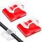 80PCS Cable Clips Self Adhesive Cable Tidy Wire Clips Clear Cable Clips Set Cable Organiser Wall Clips Self Adhesive Cable Clips for Home School Office Cable Management (Clear)