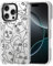 MOSNOVO Hülle für iPhone 16 Pro – Durchsichtige, schlanke, stoßfeste TPU+PC-Handyhülle, [6,6 Fuß Fallschutz/Anti-Abziehen] - Abstrakte Gesichts-Linienkunst