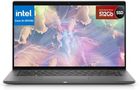 DELL Latitude 7410 Laptop Business, Pantalla FHD de 14 Pulgadas (1920 x 1080), Core i5-10310, 16 GB de RAM, SSD de 512 GB, Teclado Americano, Win 10 Pro (Reacondicionado)