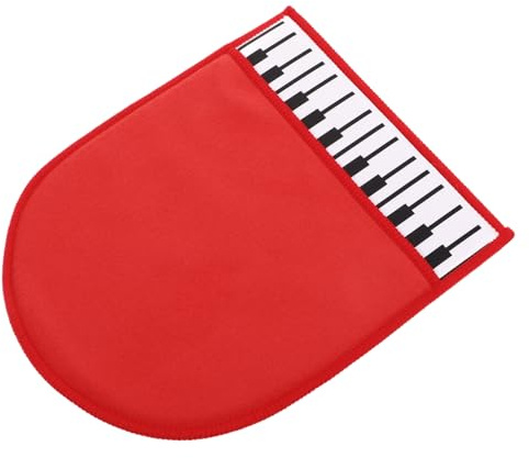 Rotes Reinigungstuch für Violine und Gitarre, Doppelseitiges Fleece | 19x15x0,3 CM, Wiederverwendbar und Schonend, für Musiker, Instrumentenpflege und Staubentfernung