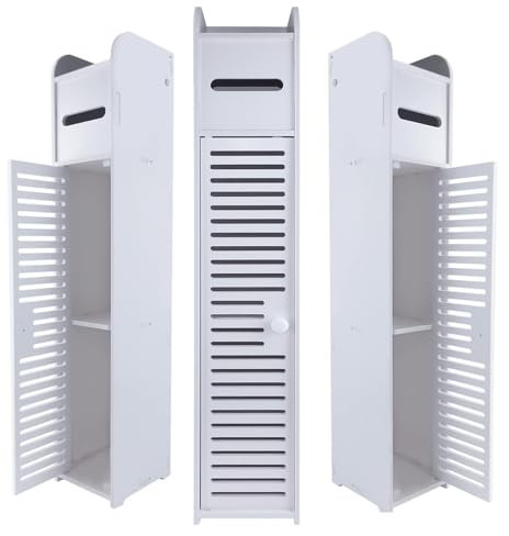 Bathroom Floor Cabinet,Corner Organizer for Living Room KitchenWhite Bathroom,Freestanding Storage Cupboard, Waterproof Bathroom Storage Cabinet