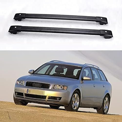Auto Dachträger für Audi A4 Avant (8ED, B7) 2004-2008, Aluminium verstellbare Auto Dachgepäckträger Querträger Relingträger Gepäckablage ZubehöR