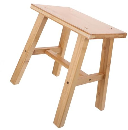 Cabilock Tabouret Bois Petit Tabouret Escabeau Bois De Salle De Bain Garçon Fille Petit Banc Marche