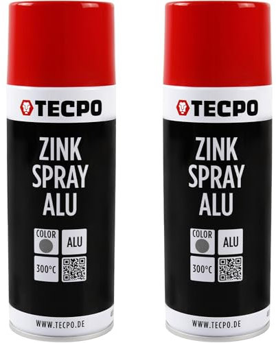 TECPO Zinkspray Metall Alu Hell, 400ml (2x 400)