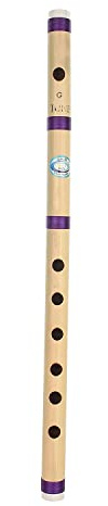 Flûtes musicales Regular G Tune 6 trous en bambou Bansuri - 43,2 cm