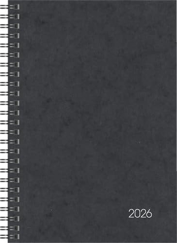 BRUNNEN Buchkalender Mod. 796 2026 | A5, Karton, schwarz