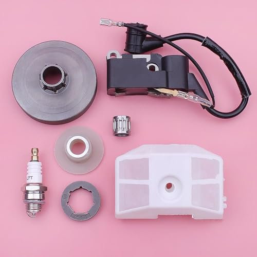 KXGOZMD Gartenteile Zündspulenkupplung Drum Air Filter Kit for chinesische Kettensäge 4500 5200 5800 45cc 52cc 58cc W Sprocket Rand Nadellager
