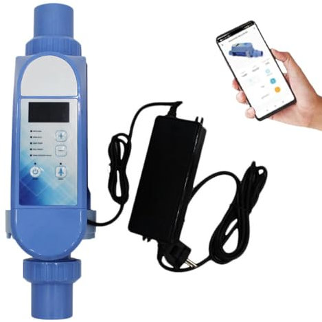 Wasd3Pods Générateur De Chlore Au Sel, Système De Chloration pour Piscines Creusées, avec Panneau Numérique Intelligent, Wi-FI Intégré Et Télécommande par Application.,85m³-20g/h