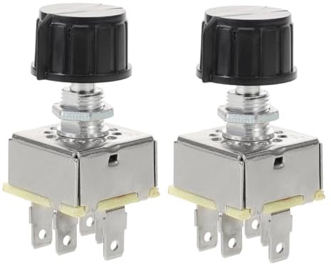 Veemoon 2stücke Gebläseschalter Für Klimaanlage Drehwahlschalter Passend Für Gebläsemotor Rotationsgebläse Drehmagnetwahlschalter Ersatz Für Klimaanlagenschalter Für Klimaanlagenmotor Gerä