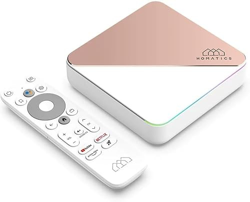Homatics R Box R 4K Plus - G00gle TV Certified Android Box - 4GB RAM / 32GB ROM - Amlogic S905X4 - 4K HDR - Wi-Fi 6 - Gigabit Ethernet - Dolby Atmos - Voice Control