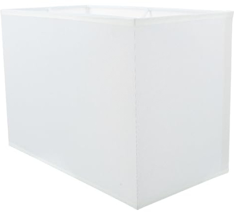 SHINEOFI Pantalla de Lámpara de Tela de Color Claro Rectangular para Salón, Fácil de Instalar Iluminación Óptima, Material de Tela y Metal, Estilo Rústico y Moderno para Espacios de