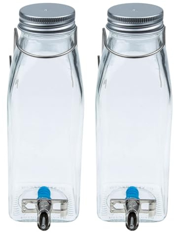 EXAOMBLE Biberon Lapin en Verre Transparent 350 ML Goupille de Sécurité pour Petits Animaux Suspendu en Cage