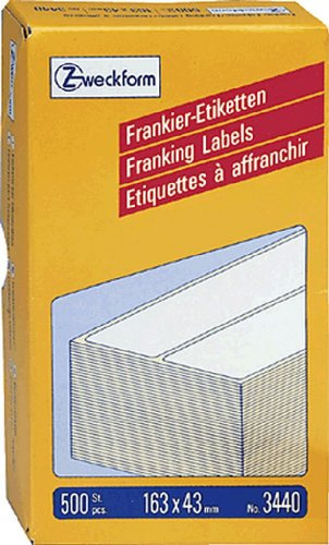 Avery Zweckform Frankieretiketten doppelt/3440 B163xH43 mm Inh.500