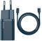 BASEUS Travel Charger Set Super SI 1C QC (mit Simple Wisdom Kabel Typ C auf Lightning 1 m) 20 W Blau (TZCCSUP-B03)
