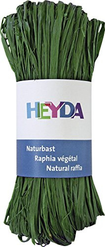 HEYDA Naturbast Raphia gefärbt blattgrün Bündel á 50g. gn