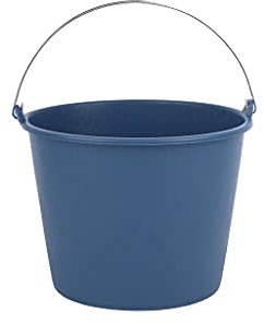 Cofan Cubo de Plástico | con Asa de Metal | Capacidad 6 L | Color Azul | Cubo Multiusos para el Hogar