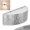 Wandlampe Lesina L aus Metall/Glas in Silber, moderne Wandleuchte mit Up & Down-Effekt, 2 x G9, Innenwandleuchte mit Lichteffekt, ohne Leuchtmittel