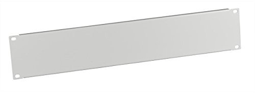 kab24® Blindabdeckung Frontplatte Blindplatte Abdeckung 19 Zoll 2HE grau RAL 7035