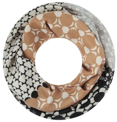 Majea Damen Loop Schal Schlauchschal Halstuch (880021) (schwarz 3)