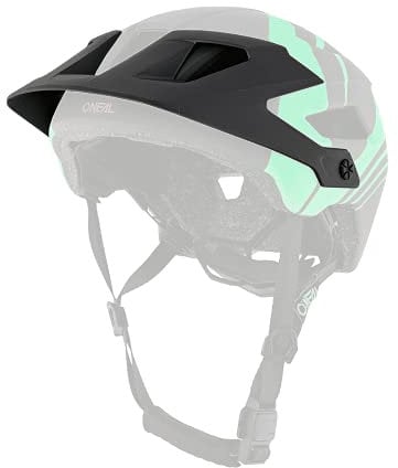 O'NEAL | Ricambio Visiera Casco Mountainbike | MTB Downhill | Visiera di ricambio per Visor Defender Helmet | Casco Defender Nova | Adulto | Nero Menta | Taglia unica