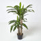 HOMESCAPES Large Artificial Dracaena Fragrans Tree 90 cm Tall with Wood Effect Trunk Replica Dragon Plant in Black Pot with Faux Moss Indoor Realistic Plant for Home or Office Decoration