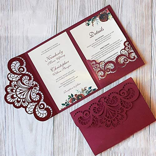 Yuntrip Stanzschablonen-Set für Kartenherstellung, Hochzeitseinladungen, Spitze, Blumenbordüre, Metall-Stanzschablonen für Bastelarbeiten, Scrapbooking, Fotoalbum, dekorative Papierkarten, 2 Stück