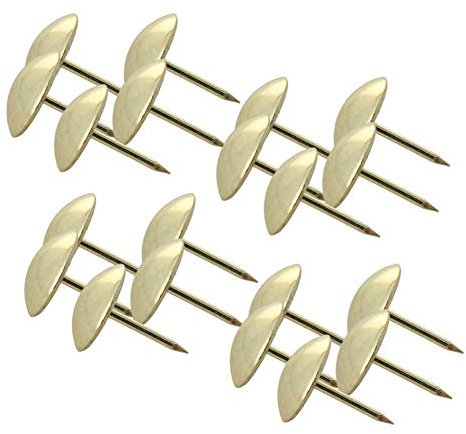 MroMax Polsternägel, 16 mm Kopfdurchmesser, 20 mm Länge, antik, runde Reißzwecken für Möbel, Sofa, Kopfteile, 50 Stück
