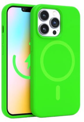 FELONY CASE - iPhone 14 Pro Case, Neon Green, Silicone, Shockproof, MagSafe Compatible