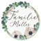 GRAZDesign Wandtattoo Flur Familie, personalisiert mit Namen, Rundes Sticker Blumen Eukalyptus, Eingang & Flur Deko, Wandsticker Wohnzimmer, rund / 40x40cm