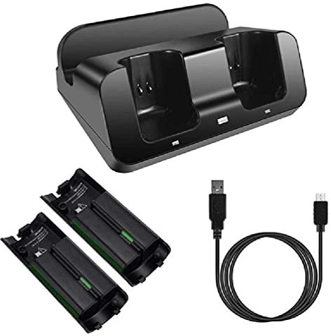 GHBOTTOM Smart Charging Station Dock Stand Charger for U Gamepad Remote Control with Battery Charging Cable