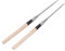 Bacchette in acciaio inossidabile Bacchette sashimi Bacchette sushi giapponesi con manico in legno Bacchette da cucina Stoviglie Utensili da portata(150 mm)