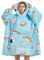 Wenlia Übergroße Hoodie Sweatshirt für Erwachsene, Sherpa Decke Flanell Giant Plüsch Warme Pullover mit Kapuze, One Size Fits All passt Männer, Frauen, Jugendliche