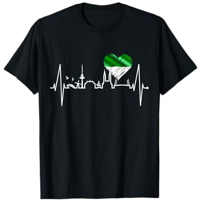 Bremen Skyline Bremer Herzschlag Fan Herz Ich Liebe Bremen T-Shirt
