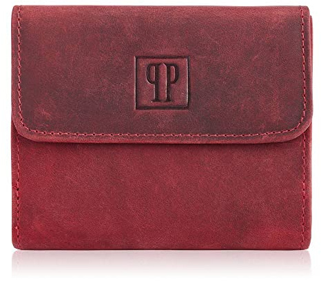 Geldbörse Damen Leder klein Vintage Paolo Peruzzi T-11 rot