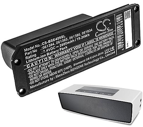 7.4V 2600mAh / 19.24Wh Speaker Batterie, Li-ION Batterie Remplacement pour 413295, Soundlink Mini, SoundLink Mini One, 413295 061384 061385 061386 061834