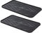 Carpido Schuhabtropfschale 2er Set Schuhablage Ablage - Fressnapfunterlage Napfunterlage Schuhbrett Schuhtablett – Schuhwanne Abtropfschale schwarz 35x63 cm