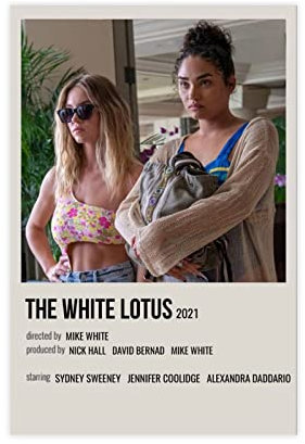 JDRC Serie The White Lotus Vintage Leinwand Poster Wandkunst Dekor Druck Bild Gemälde für Wohnzimmer Schlafzimmer Dekoration Rahmen: 30 x 45 cm