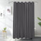 EurCross Gris Foncé Rideau de Douche Anti Moisissure 180x200 cm, Tissu Imperméable Polyester Rideau Douche pour Salle de Bain et Baignoire avec 12 Crochets