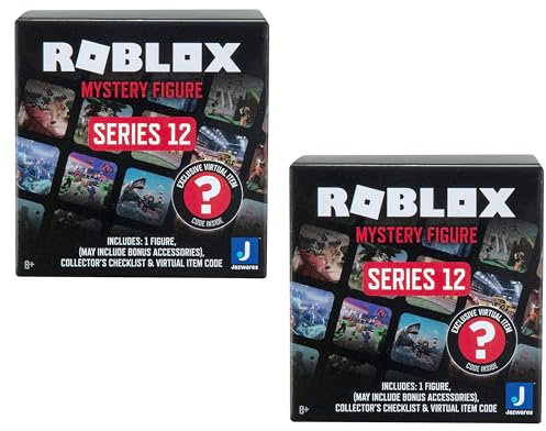 Roblox Actionfigur Mystery Blind Box, 2er-Pack – Serie 12 – Mix & Match Sammelfiguren & Zubehör mit exklusivem virtuellen Artikelcode – Geschenk für Kinder ab 8 Jahren