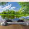 Custom Size Wall Murals，Green Tree Natural Scenery，Removable Peel and Stick Self-Adhesive Wall Murals Large Photo Wallpaper
