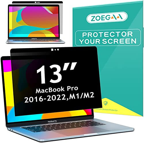 ZOEGAA Magnetic MacBook Air Privacy Screen 13 inch, Removable Anti Blue Light Privacy Screen With Webcam Cover for Macbook Air/Pro 13 Inch (2016-2022,M1/M2)