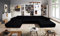 ALTDECOR Ecksofa in U-Form mit Schlaffunktion und Bettkasten Corner Sofa Bett Eckcouch Couch L-Form Schlafcouch Ausziehbar Wohnlandschaft Schlafsofa Cauchsofa - ANTU-M - 350x205x90cm Schwarz