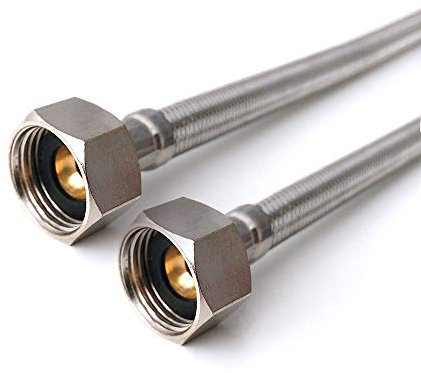 Xcel Home Flexibler BSP-Anschluss, 1,9 cm x 1,9 cm, 1 x geflochtener Schlauch, flexibler Ersatzschlauch, für Badezimmer, Küche, Boiler, Klempner, Flexschlauch (300 mm)