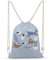 NIBABAEU Rucksack mit Kordelzug, niedlicher Pinguin, Robbe, Wal, große Kapazität, wasserabweisend, Segeltuch, Sport, Yoga, Turnbeutel für Jungen, Mädchen, Frauen