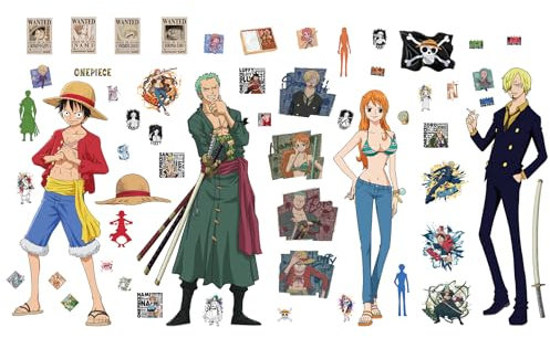 One Piece Straw Hat Crew Peel and Stick Wall Decals