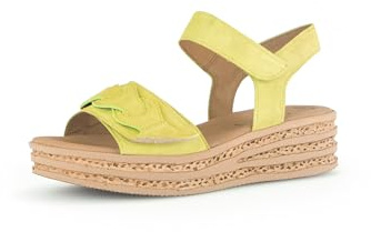 Gabor Damen Plateausandalen, Frauen Sandalen,offene Schuhe,Strandschuhe,Plateausandaletten,Dicke Sohle,bequem,Sommerschuhe,Limette,40 EU / 6.5 UK