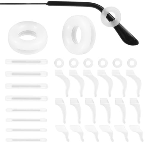 Sibba Brillen-Ohrhaken-Halterungen Aus Silikon 16 Paar Brillenhalter Rutschfeste Halter-Stopper BüGelenden HüLsenhalter Brillenhalter FüR Brillen Sonnenbrillen Lesebrillen Weiß