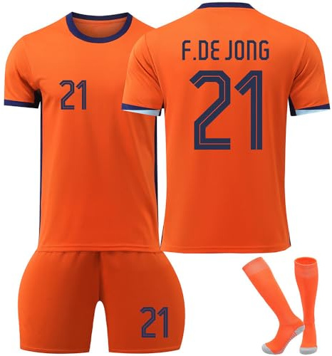 Generisch New Fußball Jerseys Anzug Niederlande Trikot for 2024 Fans Virgil Trikot Kinder Kids Mens Soccer Sport Outfit Trainning 24 25 Orange Windmill T Shirt Shorts Socks Jersey Set