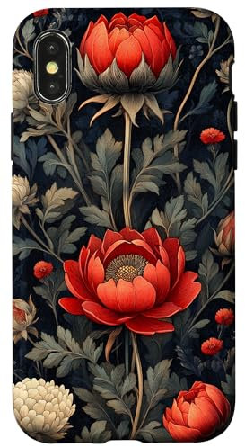 Poppy Floral William Morris Style Art Nouveau Case for iPhone X/XS